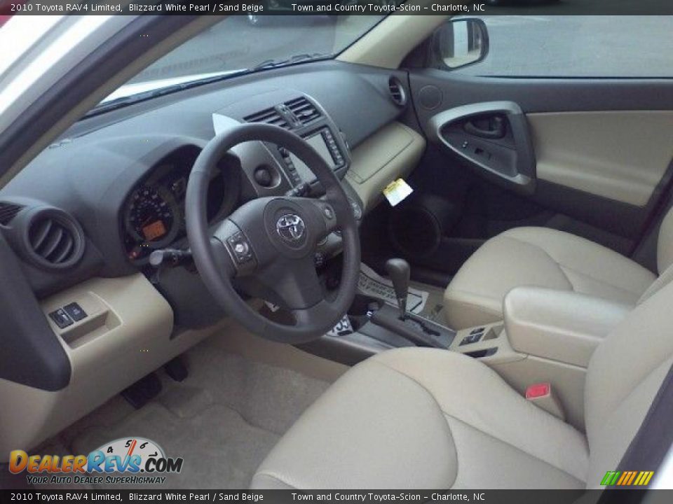 2010 Toyota RAV4 Limited Blizzard White Pearl / Sand Beige Photo #6