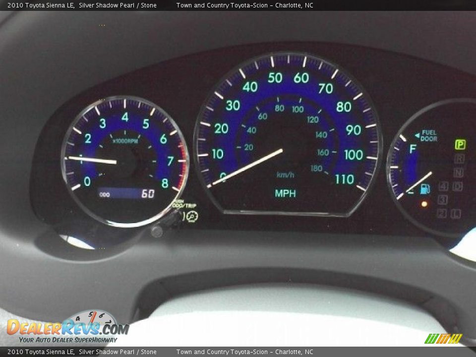 2010 Toyota Sienna LE Silver Shadow Pearl / Stone Photo #7