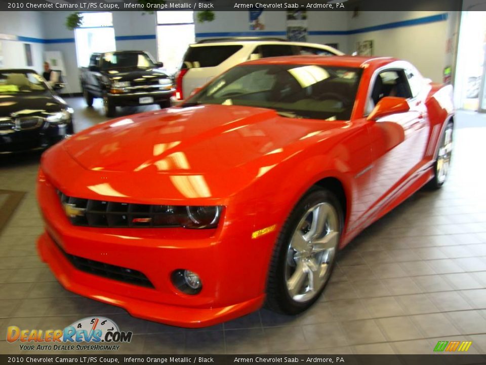2010 Chevrolet Camaro LT/RS Coupe Inferno Orange Metallic / Black Photo #1