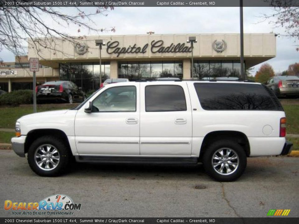 2003 Chevrolet Suburban 1500 LT 4x4 Summit White / Gray/Dark Charcoal Photo #1