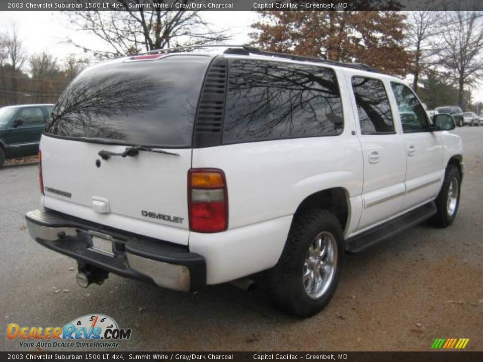 2003 Chevrolet Suburban 1500 LT 4x4 Summit White / Gray/Dark Charcoal Photo #4