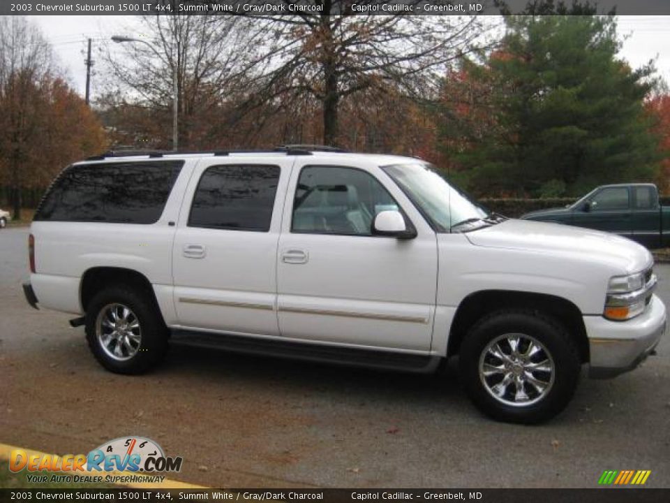 2003 Chevrolet Suburban 1500 LT 4x4 Summit White / Gray/Dark Charcoal Photo #5