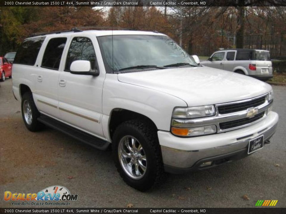 2003 Chevrolet Suburban 1500 LT 4x4 Summit White / Gray/Dark Charcoal Photo #6
