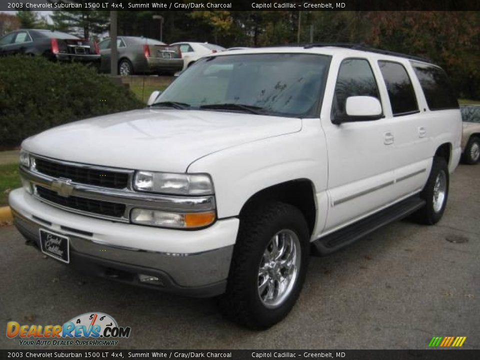 2003 Chevrolet Suburban 1500 LT 4x4 Summit White / Gray/Dark Charcoal Photo #8