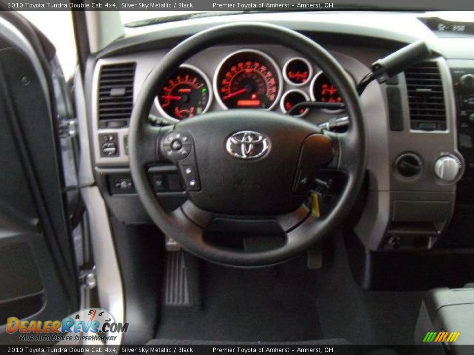 2010 Toyota Tundra Double Cab 4x4 Silver Sky Metallic / Black Photo #14
