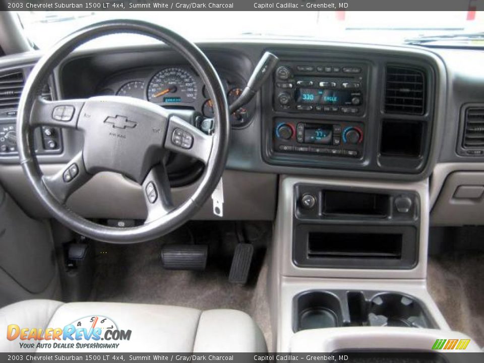 2003 Chevrolet Suburban 1500 LT 4x4 Summit White / Gray/Dark Charcoal Photo #16