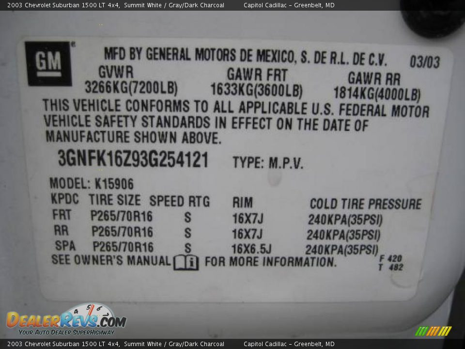 2003 Chevrolet Suburban 1500 LT 4x4 Summit White / Gray/Dark Charcoal Photo #23