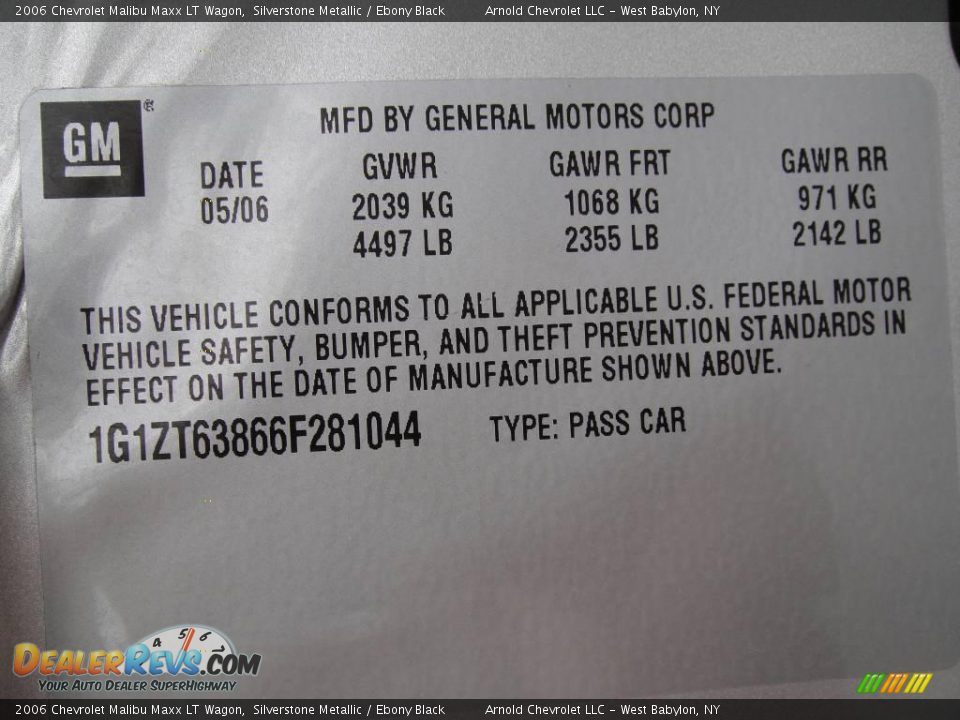 2006 Chevrolet Malibu Maxx LT Wagon Silverstone Metallic / Ebony Black Photo #15