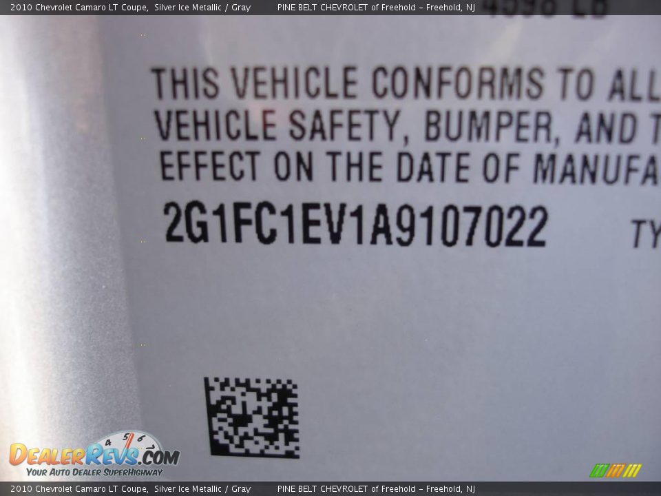 2010 Chevrolet Camaro LT Coupe Silver Ice Metallic / Gray Photo #15