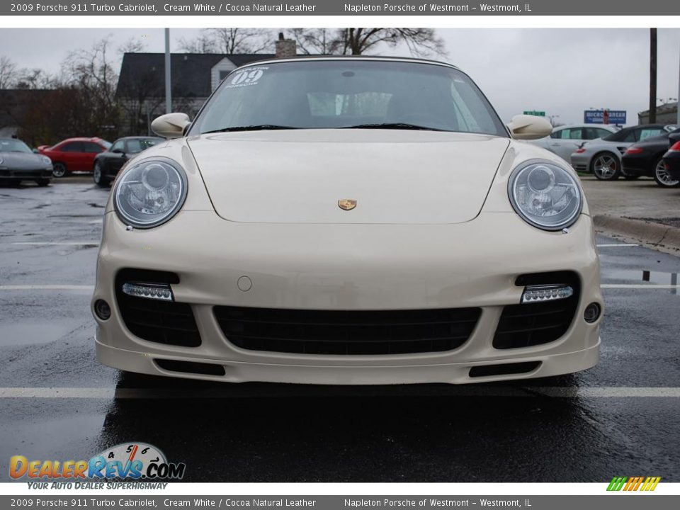 2009 Porsche 911 Turbo Cabriolet Cream White / Cocoa Natural Leather Photo #2