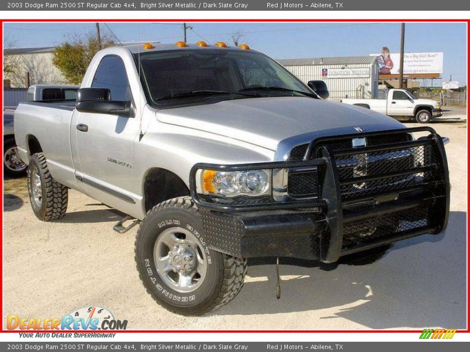 2003 Dodge Ram 2500 ST Regular Cab 4x4 Bright Silver Metallic / Dark Slate Gray Photo #9