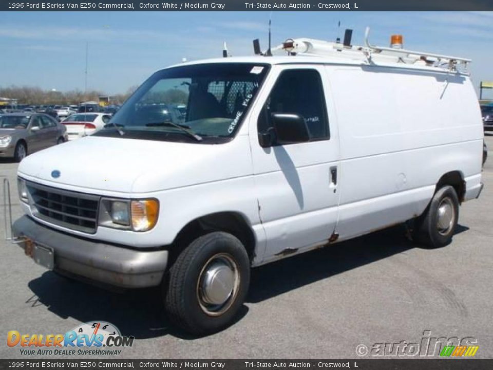 1996 Ford E Series Van E250 Commercial Oxford White / Medium Gray Photo #1