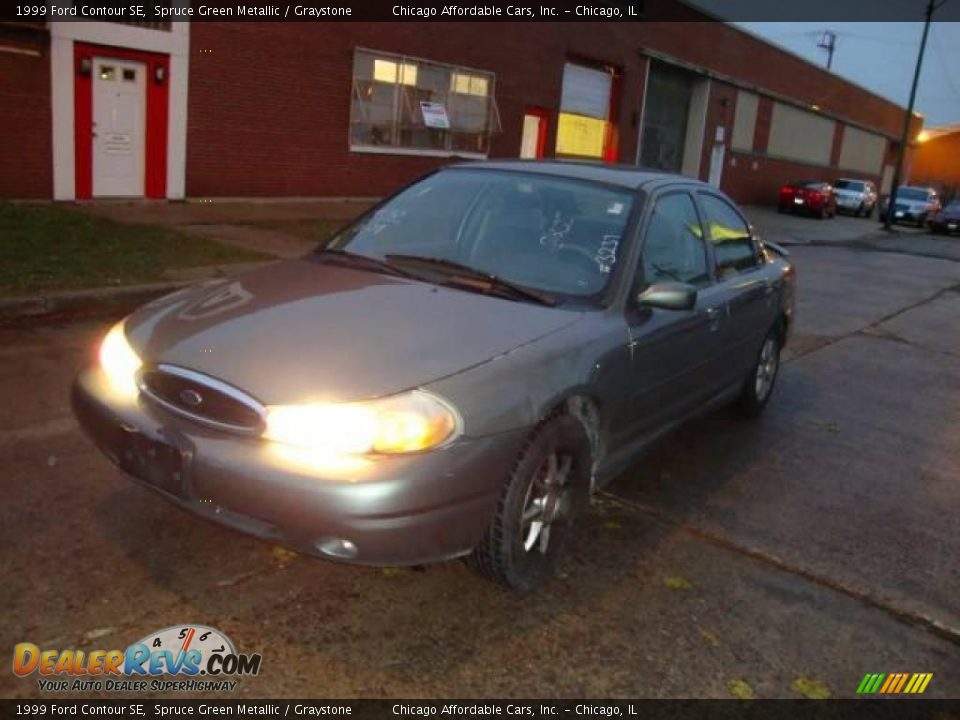 1999 Ford Contour SE Spruce Green Metallic / Graystone Photo #2