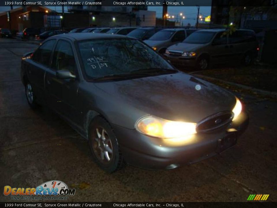 1999 Ford Contour SE Spruce Green Metallic / Graystone Photo #3
