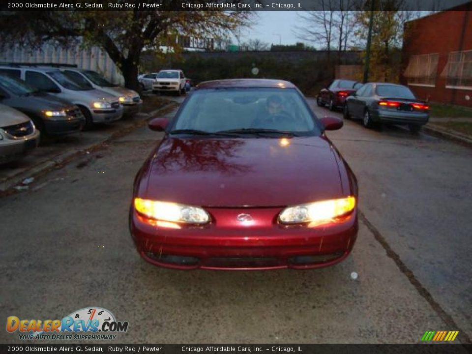 2000 Oldsmobile Alero GL Sedan Ruby Red / Pewter Photo #1