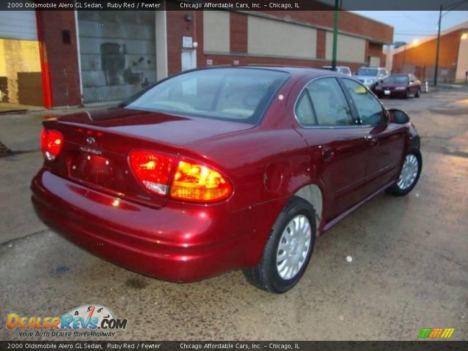 2000 Oldsmobile Alero GL Sedan Ruby Red / Pewter Photo #8