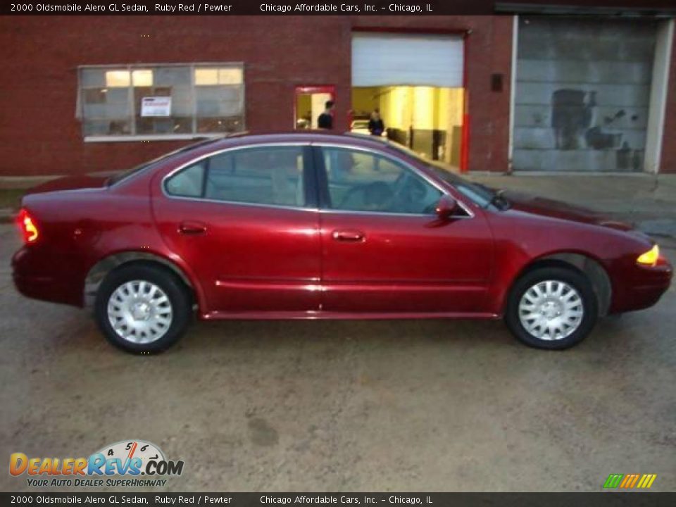 2000 Oldsmobile Alero GL Sedan Ruby Red / Pewter Photo #10