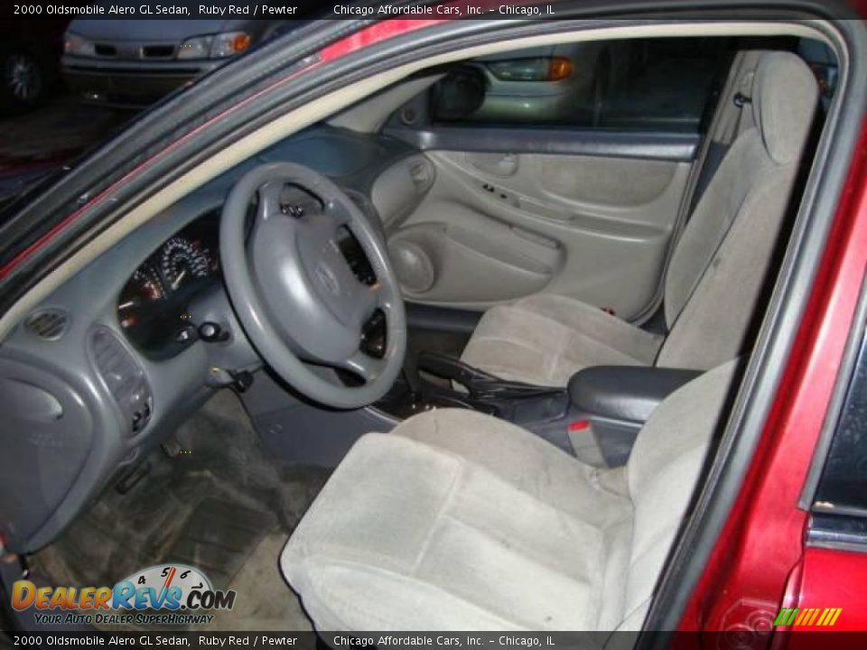 2000 Oldsmobile Alero GL Sedan Ruby Red / Pewter Photo #11