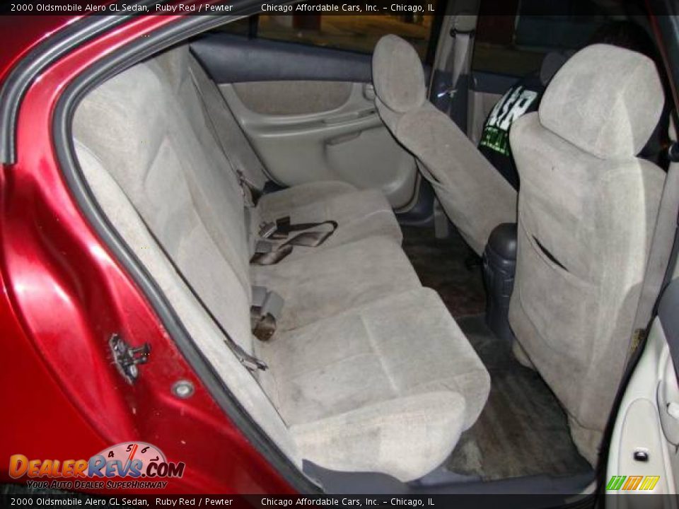 2000 Oldsmobile Alero GL Sedan Ruby Red / Pewter Photo #13