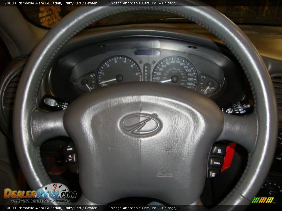 2000 Oldsmobile Alero GL Sedan Ruby Red / Pewter Photo #14