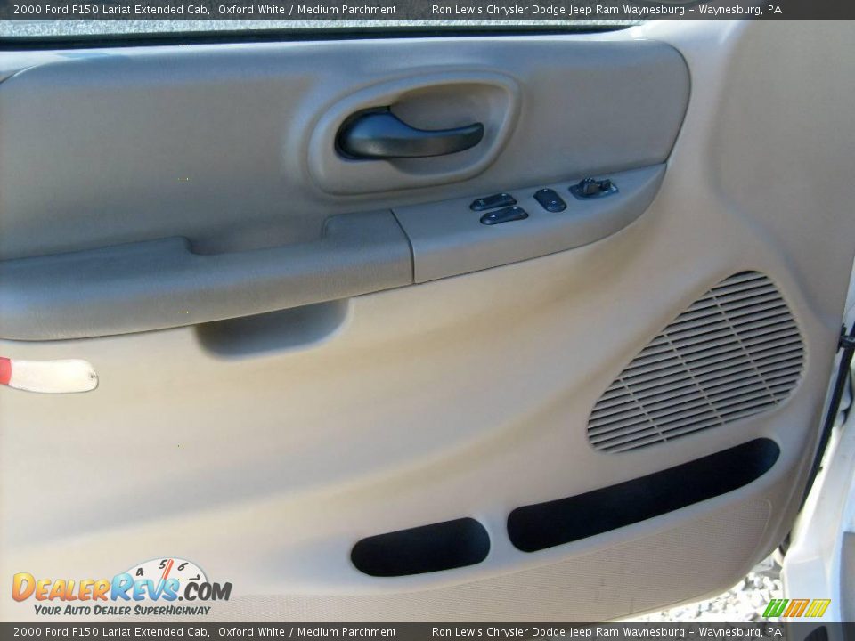 2000 Ford F150 Lariat Extended Cab Oxford White / Medium Parchment Photo #12