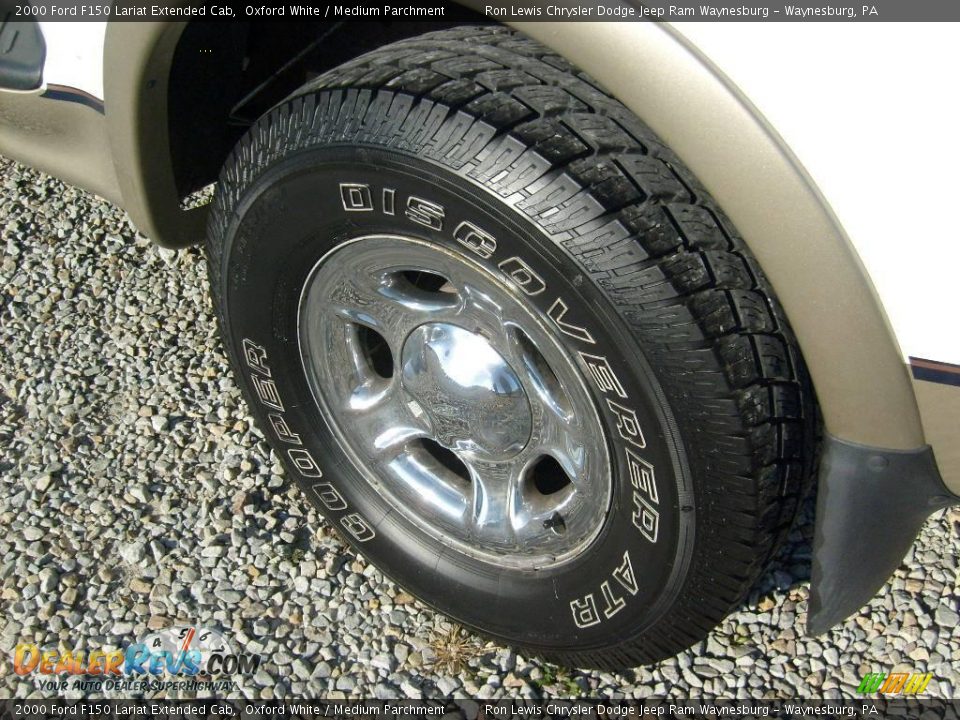 2000 Ford F150 Lariat Extended Cab Oxford White / Medium Parchment Photo #14