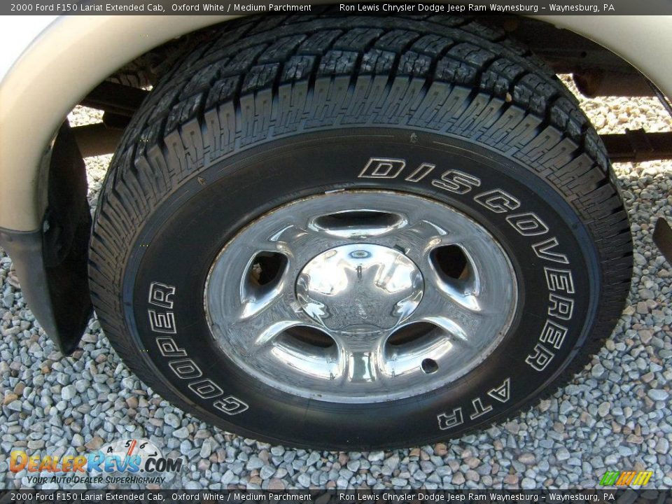 2000 Ford F150 Lariat Extended Cab Oxford White / Medium Parchment Photo #15