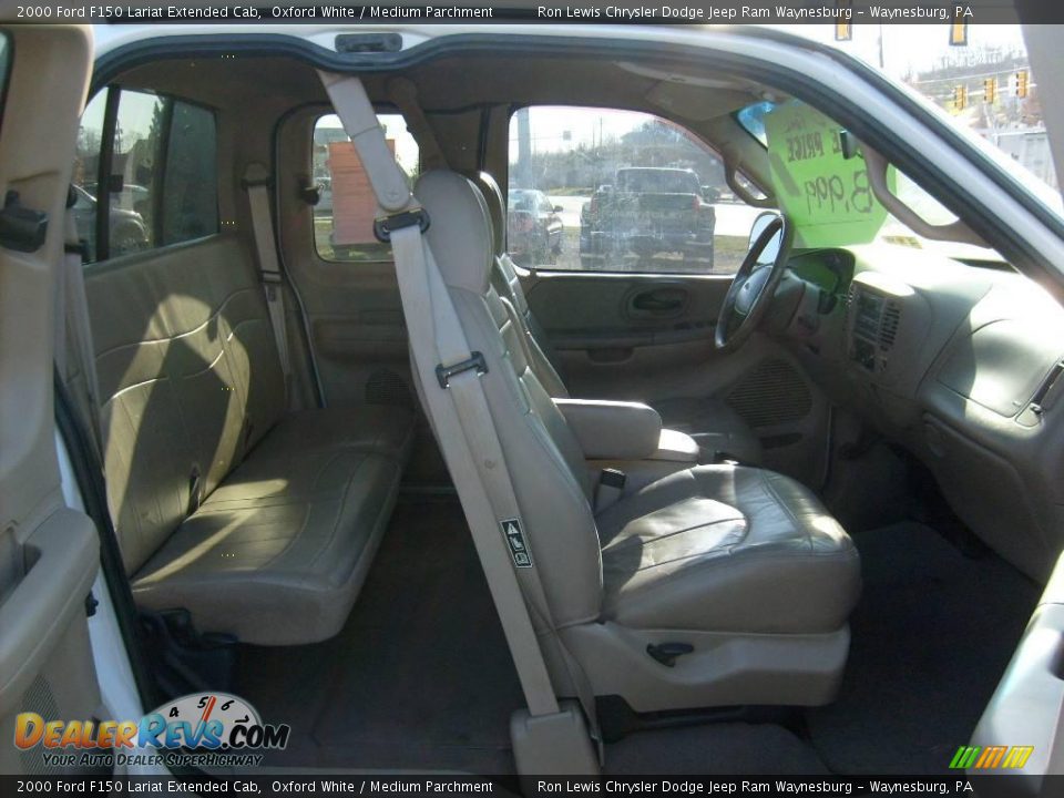 2000 Ford F150 Lariat Extended Cab Oxford White / Medium Parchment Photo #16