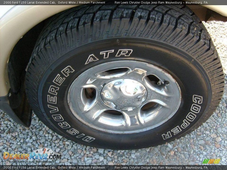 2000 Ford F150 Lariat Extended Cab Oxford White / Medium Parchment Photo #20