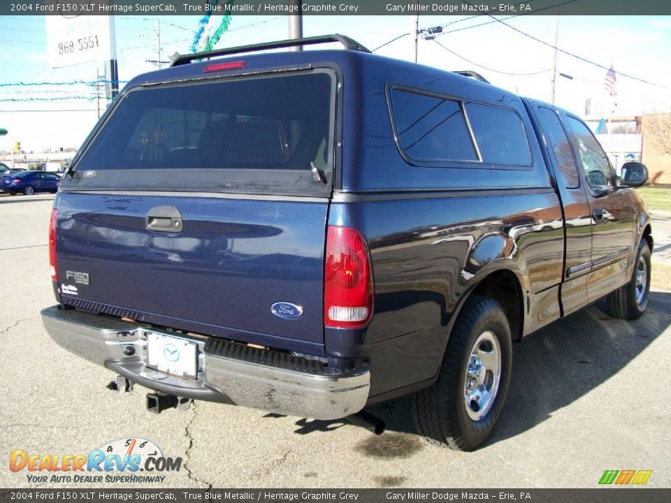 2004 Ford F150 XLT Heritage SuperCab True Blue Metallic / Heritage Graphite Grey Photo #6