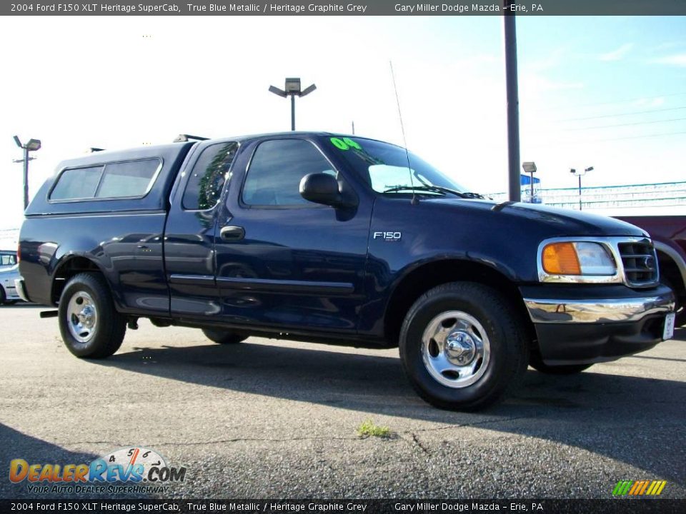 2004 Ford F150 XLT Heritage SuperCab True Blue Metallic / Heritage Graphite Grey Photo #7