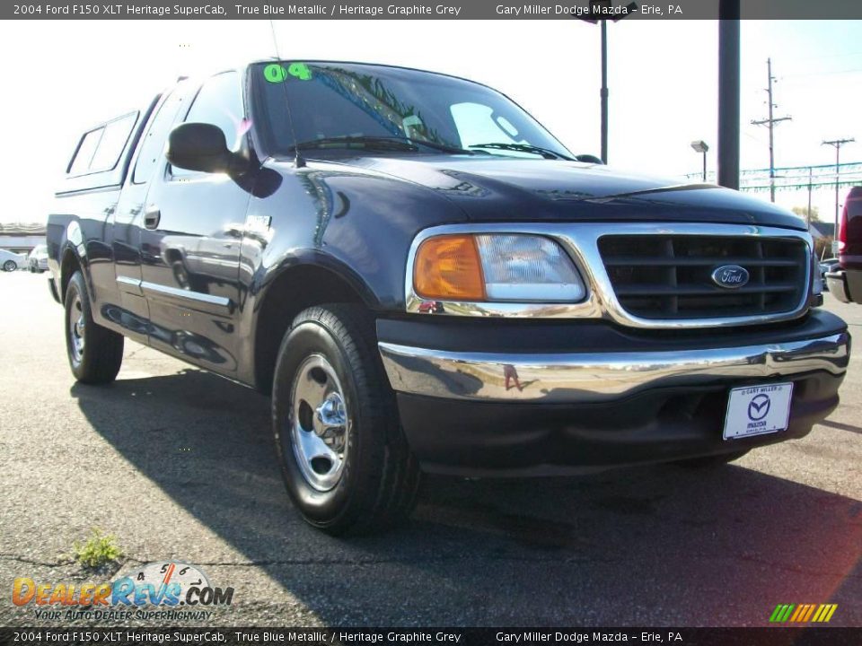 2004 Ford F150 XLT Heritage SuperCab True Blue Metallic / Heritage Graphite Grey Photo #8