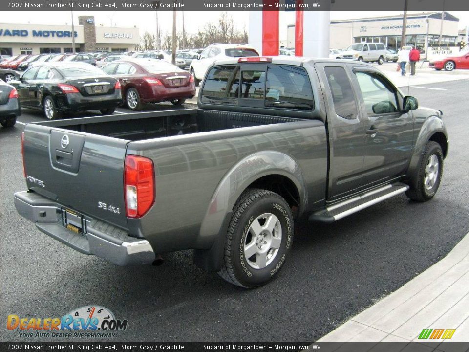 2007 Nissan Frontier SE King Cab 4x4 Storm Gray / Graphite Photo #5