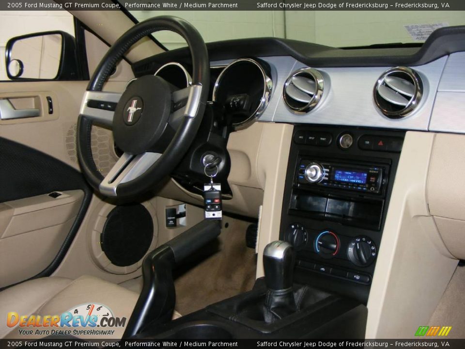 2005 Ford Mustang GT Premium Coupe Performance White / Medium Parchment Photo #15