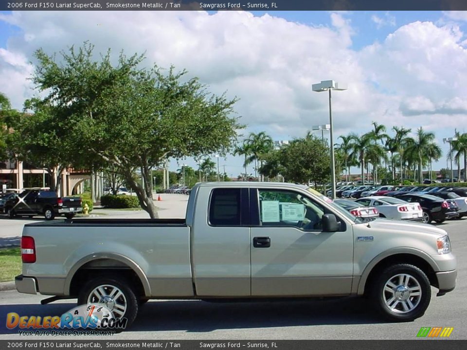 2006 Ford F150 Lariat SuperCab Smokestone Metallic / Tan Photo #2
