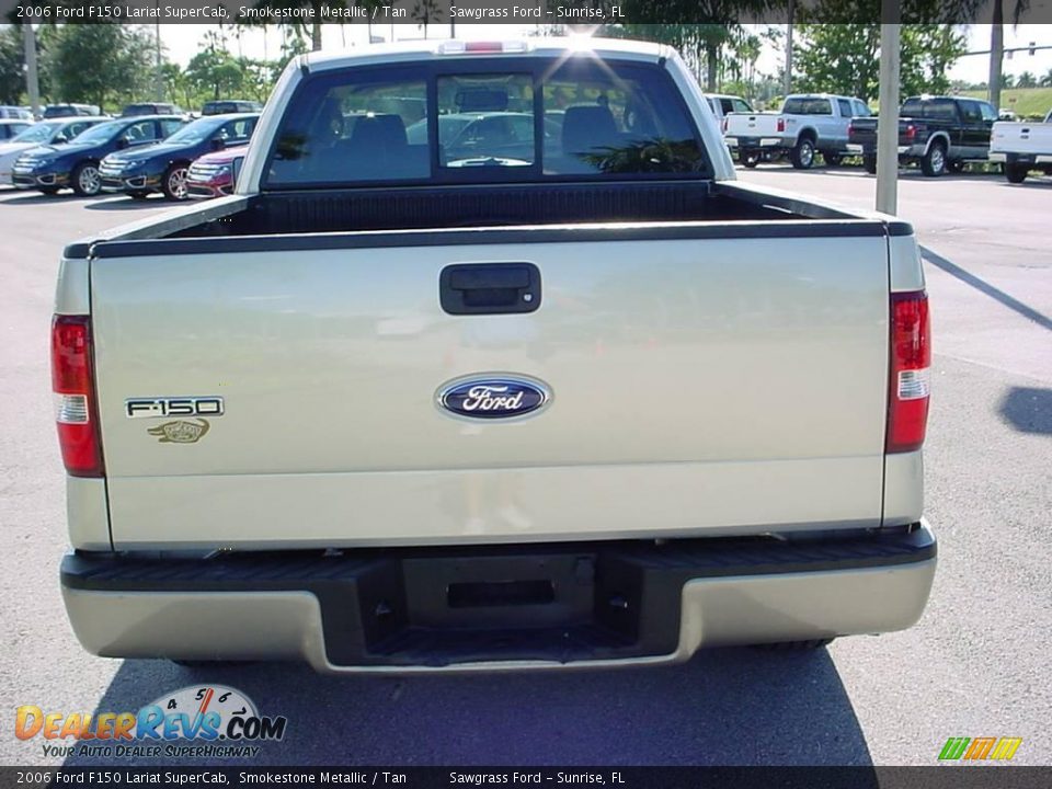 2006 Ford F150 Lariat SuperCab Smokestone Metallic / Tan Photo #4