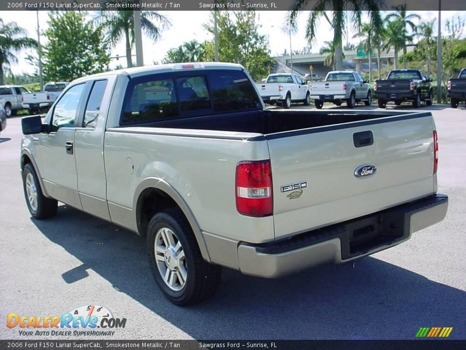 2006 Ford F150 Lariat SuperCab Smokestone Metallic / Tan Photo #6