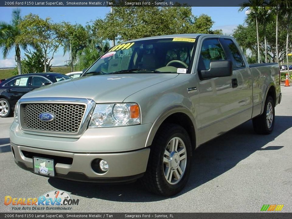 2006 Ford F150 Lariat SuperCab Smokestone Metallic / Tan Photo #8