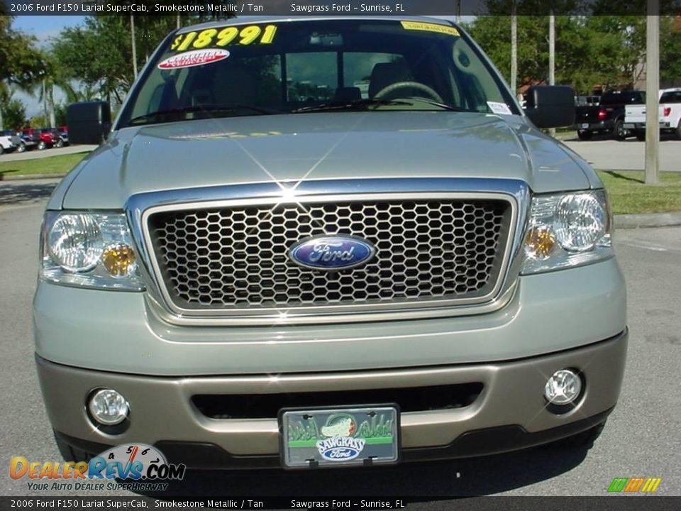 2006 Ford F150 Lariat SuperCab Smokestone Metallic / Tan Photo #9