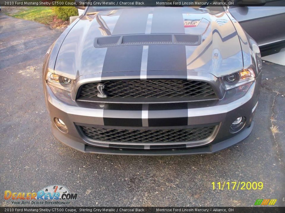 2010 Ford Mustang Shelby GT500 Coupe Sterling Grey Metallic / Charcoal Black Photo #2