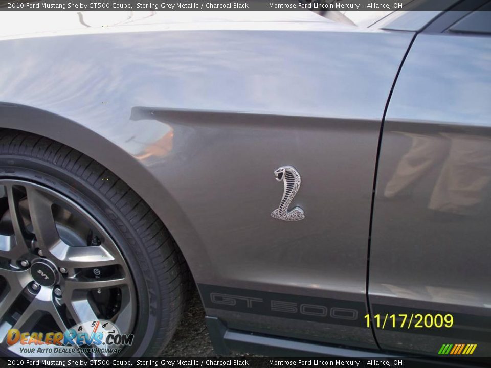 2010 Ford Mustang Shelby GT500 Coupe Sterling Grey Metallic / Charcoal Black Photo #4
