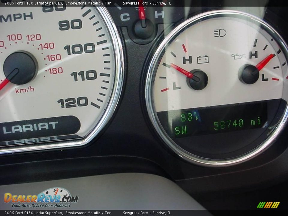 2006 Ford F150 Lariat SuperCab Smokestone Metallic / Tan Photo #17