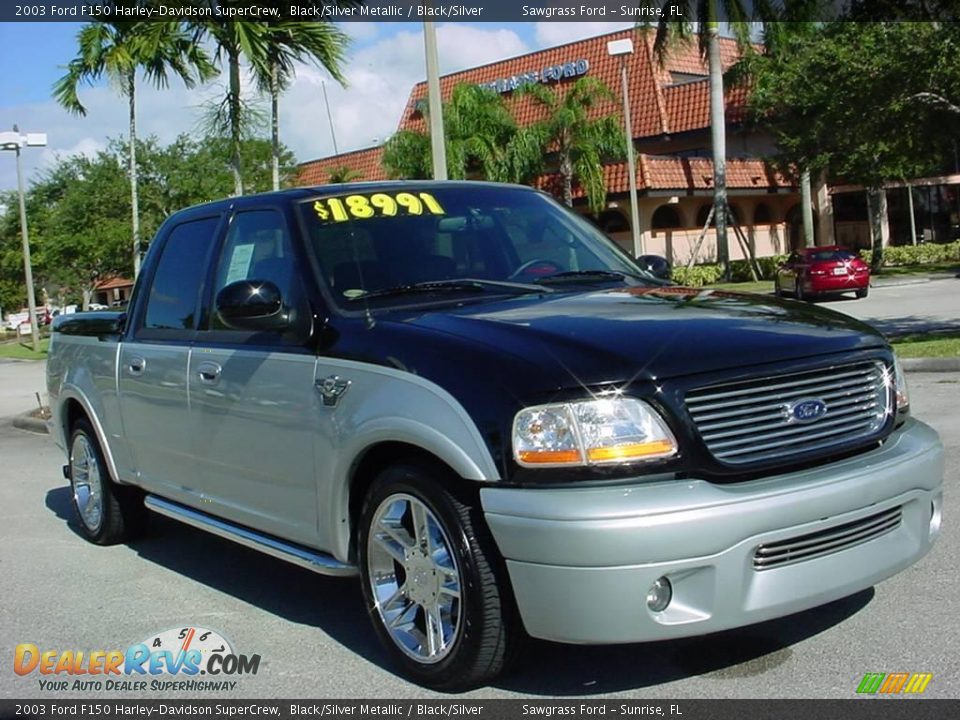 2003 Ford F150 Harley Davidson Supercrew Blacksilver Metallic Blacksilver Photo 1 