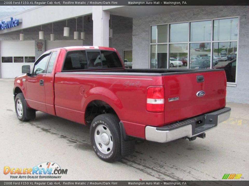 2008 Ford F150 XL Regular Cab 4x4 Redfire Metallic / Medium/Dark Flint Photo #4