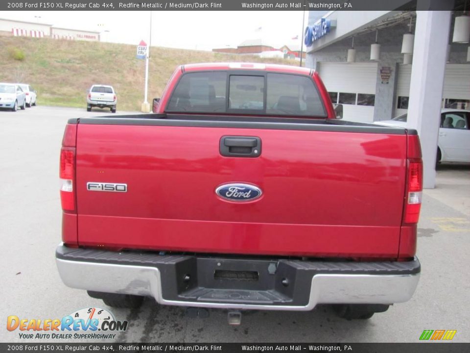 2008 Ford F150 XL Regular Cab 4x4 Redfire Metallic / Medium/Dark Flint Photo #5