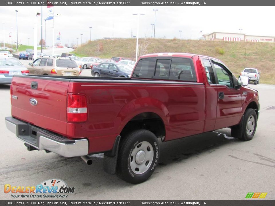 2008 Ford F150 XL Regular Cab 4x4 Redfire Metallic / Medium/Dark Flint Photo #7