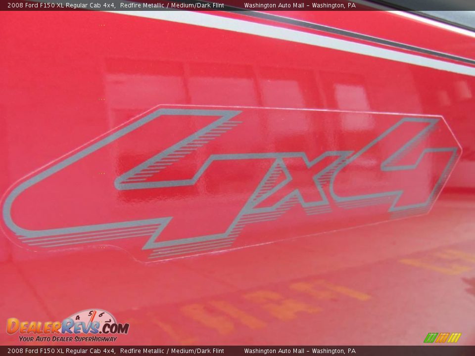 2008 Ford F150 XL Regular Cab 4x4 Redfire Metallic / Medium/Dark Flint Photo #8