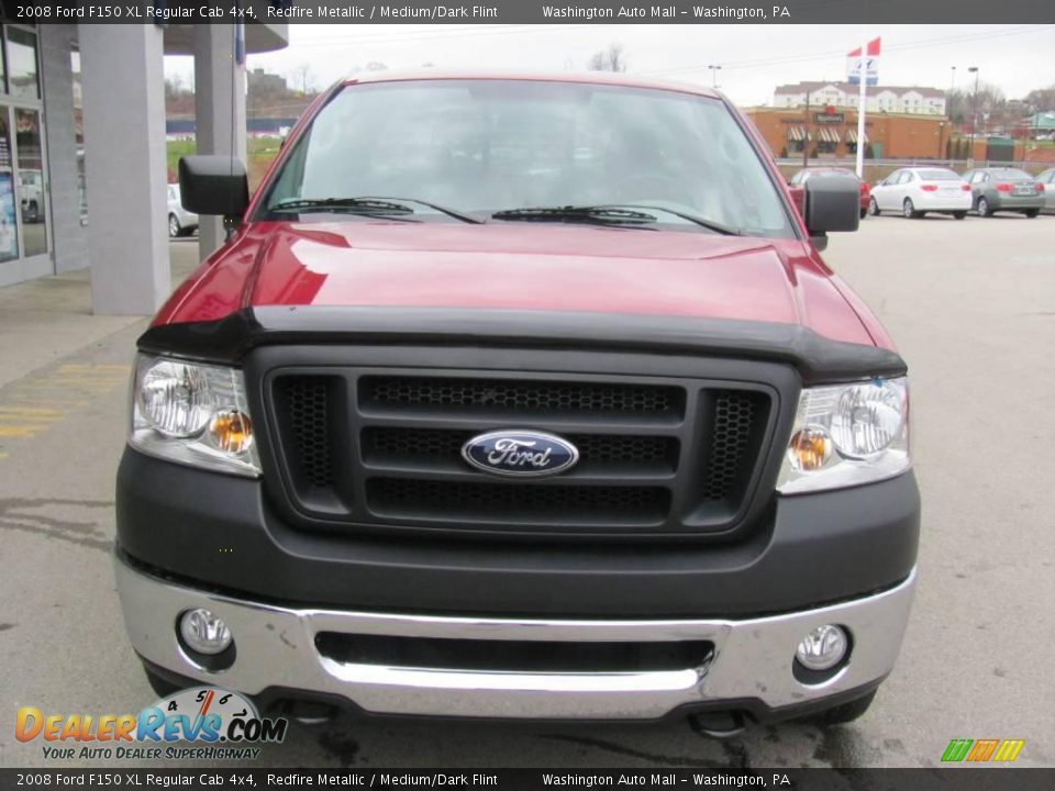 2008 Ford F150 XL Regular Cab 4x4 Redfire Metallic / Medium/Dark Flint Photo #12