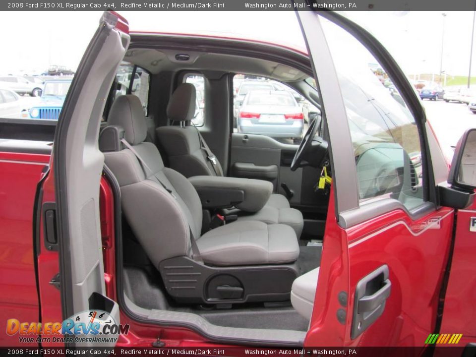 2008 Ford F150 XL Regular Cab 4x4 Redfire Metallic / Medium/Dark Flint Photo #13