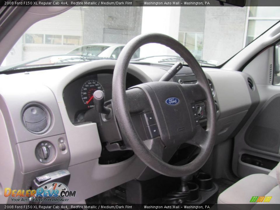 2008 Ford F150 XL Regular Cab 4x4 Redfire Metallic / Medium/Dark Flint Photo #15